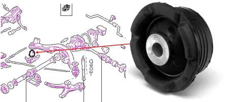 Silentblock tylnej belki 90250986 Opel