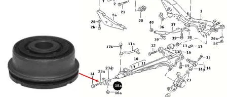 Silentblock tylnej belki 4A0511247B VAG