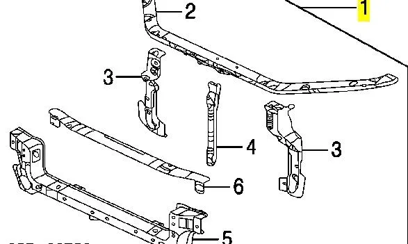 Osłona chłodnicy kompletna (panel mocowania reflektorów) Mitsubishi Outlander I