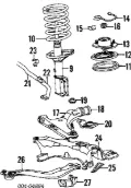 Silentblock przedniego wahacza dolnego Mitsubishi Eclipse D22A, D27A
