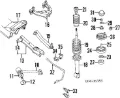 Osłona amortyzatora tylnego Mitsubishi Galant E5A, E7A, E8A