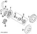 Zacisk hamulcowy tylny prawy Mitsubishi Galant E5A, E7A, E8A