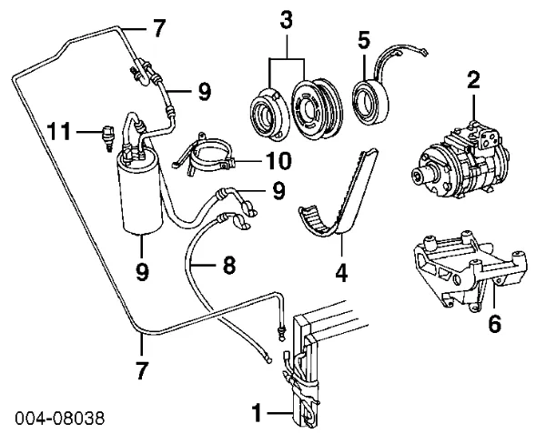 Sprężarka klimatyzacji 55116188 Chrysler