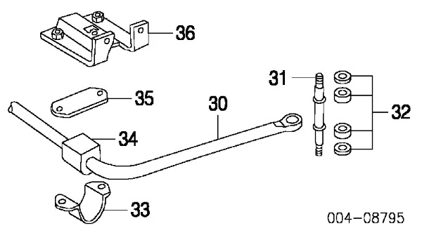 Tuleja stabilizatora przedniego 52088524 Chrysler