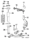 Wahacz zawieszenia przedniego dolny lewy Jeep Liberty/Cherokee 