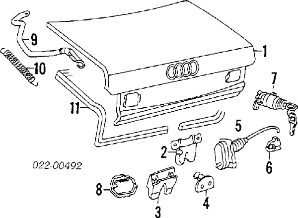 Emblemat na klapę bagaznika (znaczek firmowy) Audi 80 B3