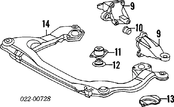 Poduszka mocowania tłumika 4A0253149B VAG