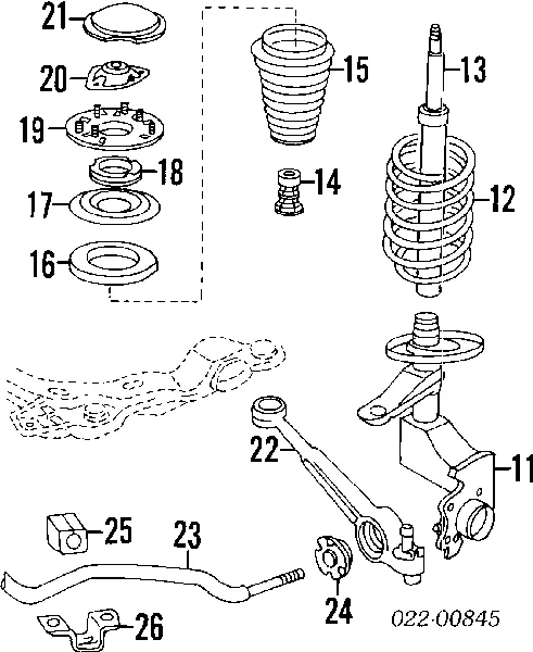 Amortyzator przedni 443413031G VAG
