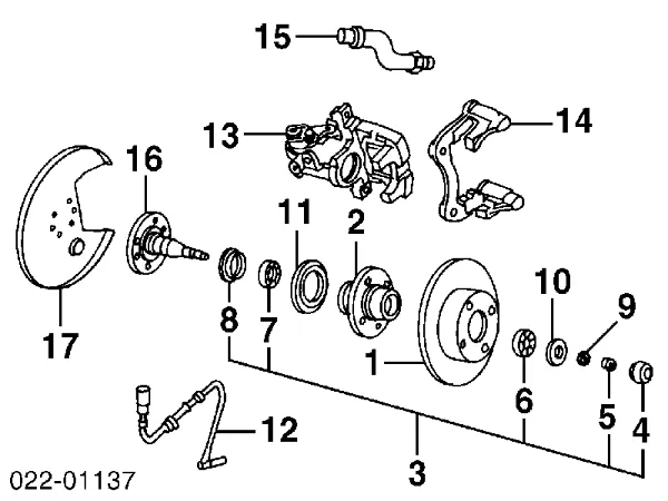 Zacisk hamulcowy tylny prawy 4A0615424X VAG