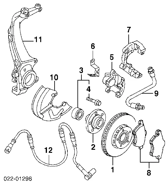Klocki hamulcowe przednie tarczowe 4D0698151L VAG