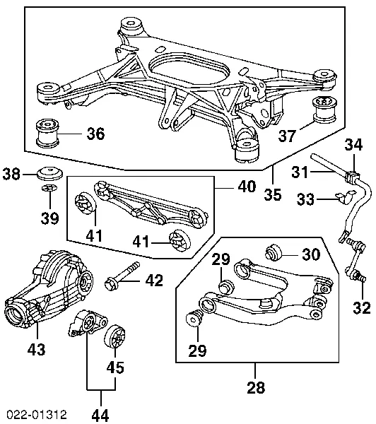 Reduktor mostu tylnego Audi A8 D2
