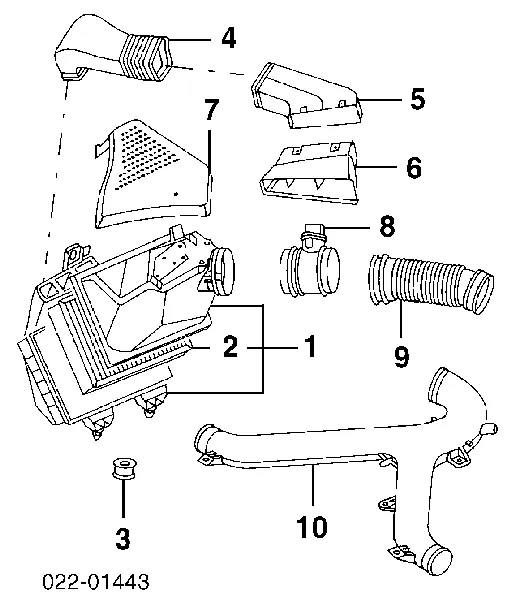 Czujnik przepływu powietrza, przepływomierz powietrza M.A.F. 078906461B VAG