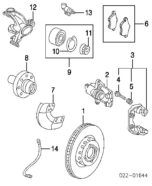 Zestaw naprawczy zacisku hamulcowego Mazda Tribute