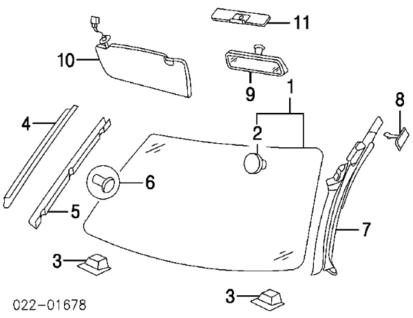 Szyba przednia Audi A4 B6