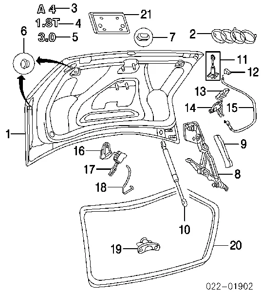 Emblemat na klapę bagaznika (znaczek firmowy) Audi A4 Allroad B8