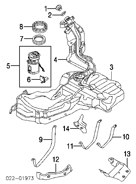 Czujnik poziomu paliwa w zbiorniku Audi A4 B6