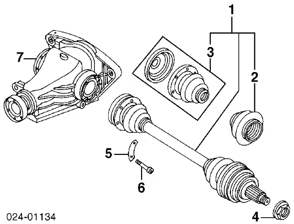 Półoś tylna BMW 7 E38