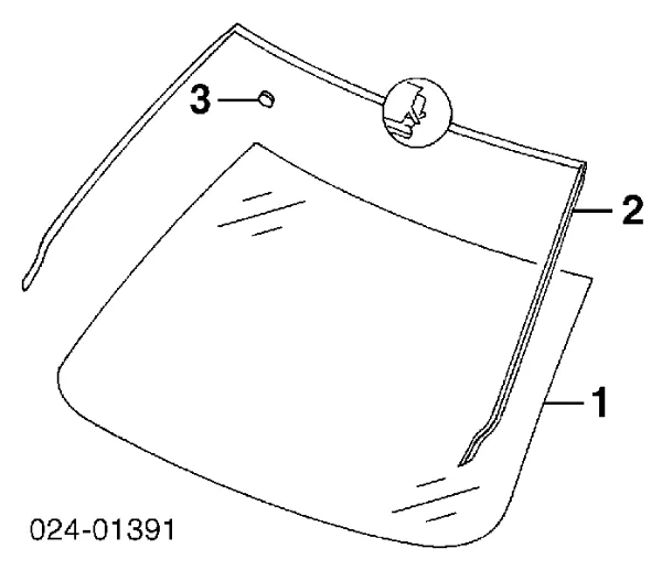 Listwa ochronna szyby przedniej 2434ASMS Eurocode