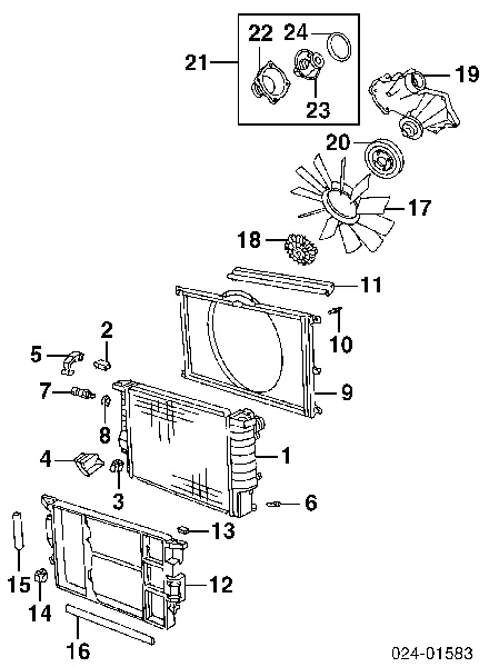Obudowa termostatu 11531720173 BMW