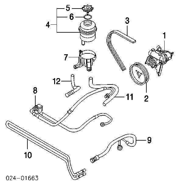 Przewód hydraulicznego układu wspomagania wysokiego ciśnienia, od pompy do maglownicy (mechanizmu) 32416764725 BMW