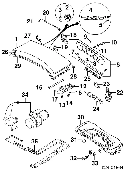 Klapa bagażnika BMW 7 E38