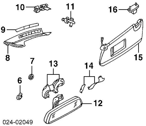 Lusterko wewnętrzne BMW 3 E46