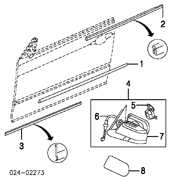 Lusterko wsteczne lewe BMW 3 E46