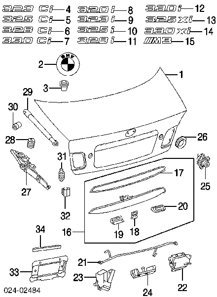 Klapa bagażnika BMW 3 E46