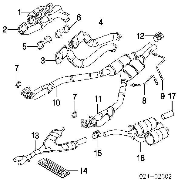 Kolektor wydechowy BMW 7 E38