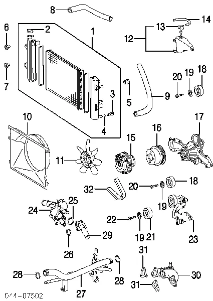 Uszczelka termostatu 1632531010 Toyota