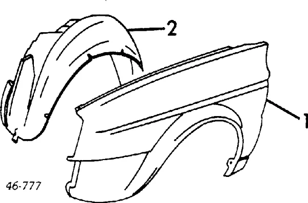 Nadkole błotnika przedniego prawe 191809962 VAG