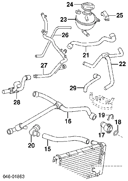 Zbiorniczek wyrównawczy układu chłodzenia 1H0121407A VAG