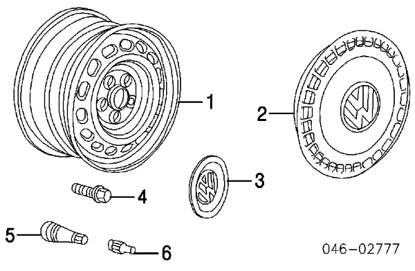Śruba koła 7M3601139B VAG