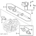 Półoś napędowa przednia lewa Volvo S80 TS, TH, KV