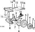 Wahacz zawieszenia przedniego górny lewy Mitsubishi L 300 P0W, P1W, P2W