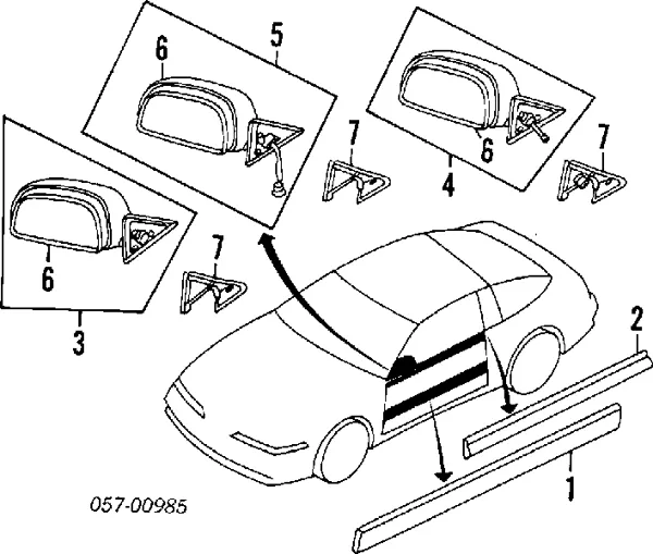 Lusterko wsteczne lewe Mitsubishi Lancer V