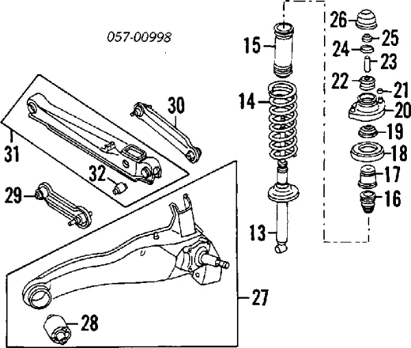 Drążek poprzeczny zawieszenia tylnego MB809220 Chrysler