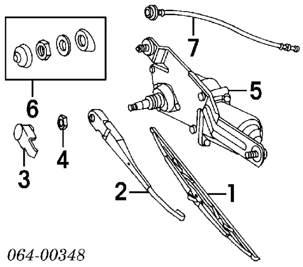 Pióro wycieraczki szyby tylnej PRC7576 Land Rover