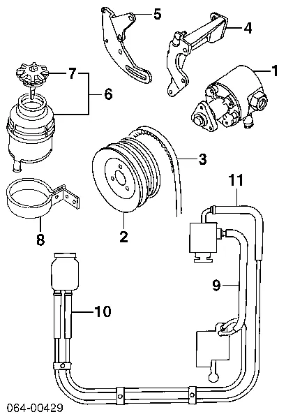 Zbiornik płynu wspomagania QFX000030 Land Rover