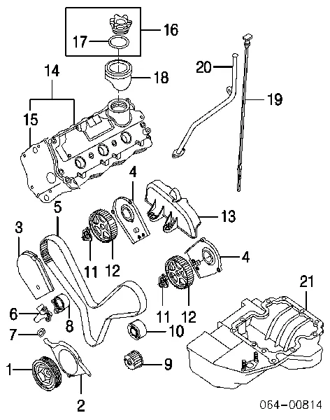 Uszczelka pokrywy zaworowej silnika LVP100470L Land Rover