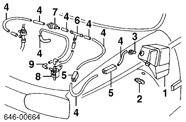 Króciec wentylacji kadłuba (separatora oleju) 2D0129737A VAG