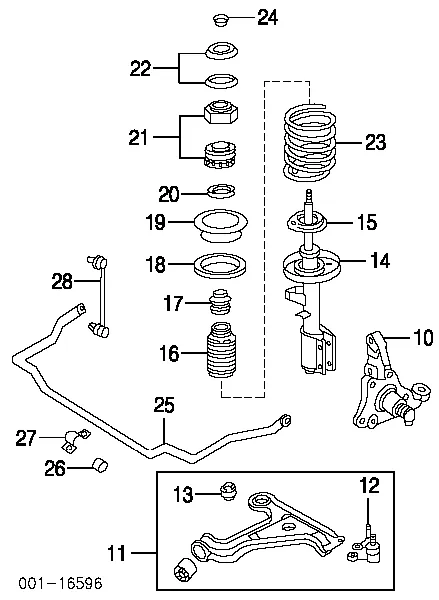 Amortyzator przedni 9192291 General Motors