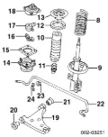 Silentblock przedniego wahacza dolnego Mazda 626 GD