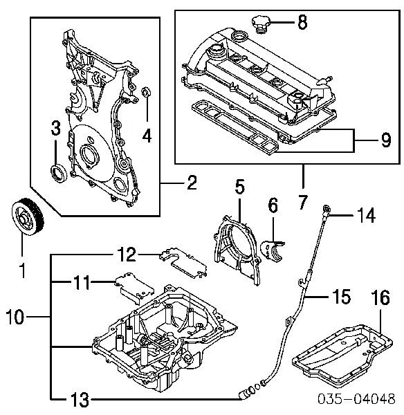 Uszczelniacz wału korbowego silnika tylny 1S7Z6A321B Ford