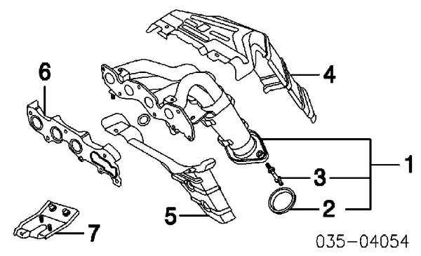 Uszczelka kolektora wydechowego L32713460A Mazda