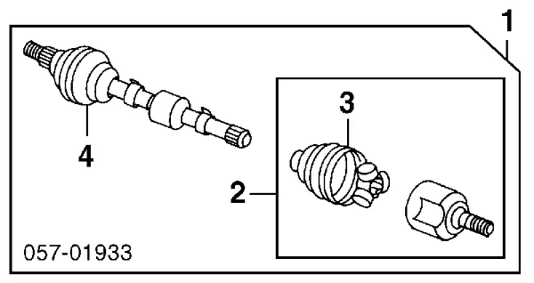 Półoś napędowa przednia prawa MR580732 Mitsubishi