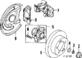 Zacisk hamulcowy tylny lewy Mitsubishi Eclipse D22A, D27A