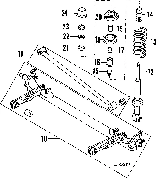 Amortyzator tylny MB515413 Mitsubishi