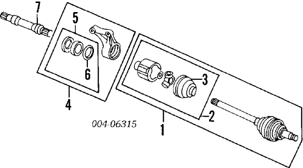 Osłona przegubu homokinetycznego półosi przedniej wewnętrzna MB937307 Mitsubishi
