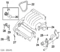 Pas napędowy mechanizmów Daihatsu Terios J100, J102, J122